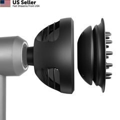 YTCHYYSK New Wave+Curl Diffuser Nozzle for Dyson Supersonic Hair Dryer Grey