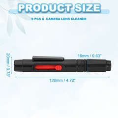 Camera Dusting Brush, Multifunction Cleaning Brush Lens Cleaning Pen,9 Pcs Red