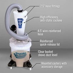 Oneida Air Systems Dust Deputy 2.5 Sturdy Deluxe All Clear Cyclone (Used)