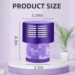 Dyson V10 Cyclone, Animal, Absolute, SV12 Vacuum Filter Replacement 3-Pack