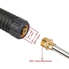 Sooprinse High Pressure Washer Gun Power Spray 4000psi with 19 gun, Black