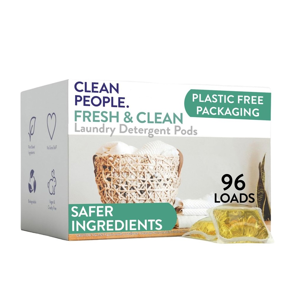 The Clean People Laundry Detergent Pods – Hypoallergenic 96 Count
