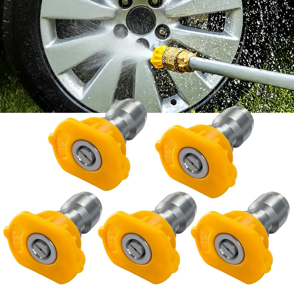 Podoy Pressure Washer Sprayer Nozzle Tip 1/4″ Size 3.0, Yellow