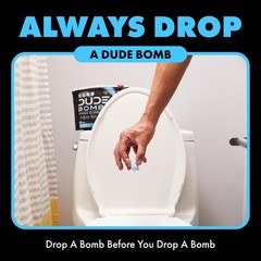DUDE Wipes Bombs Toilet Stank Eliminator 40 Count (Pack of 1), Lavender