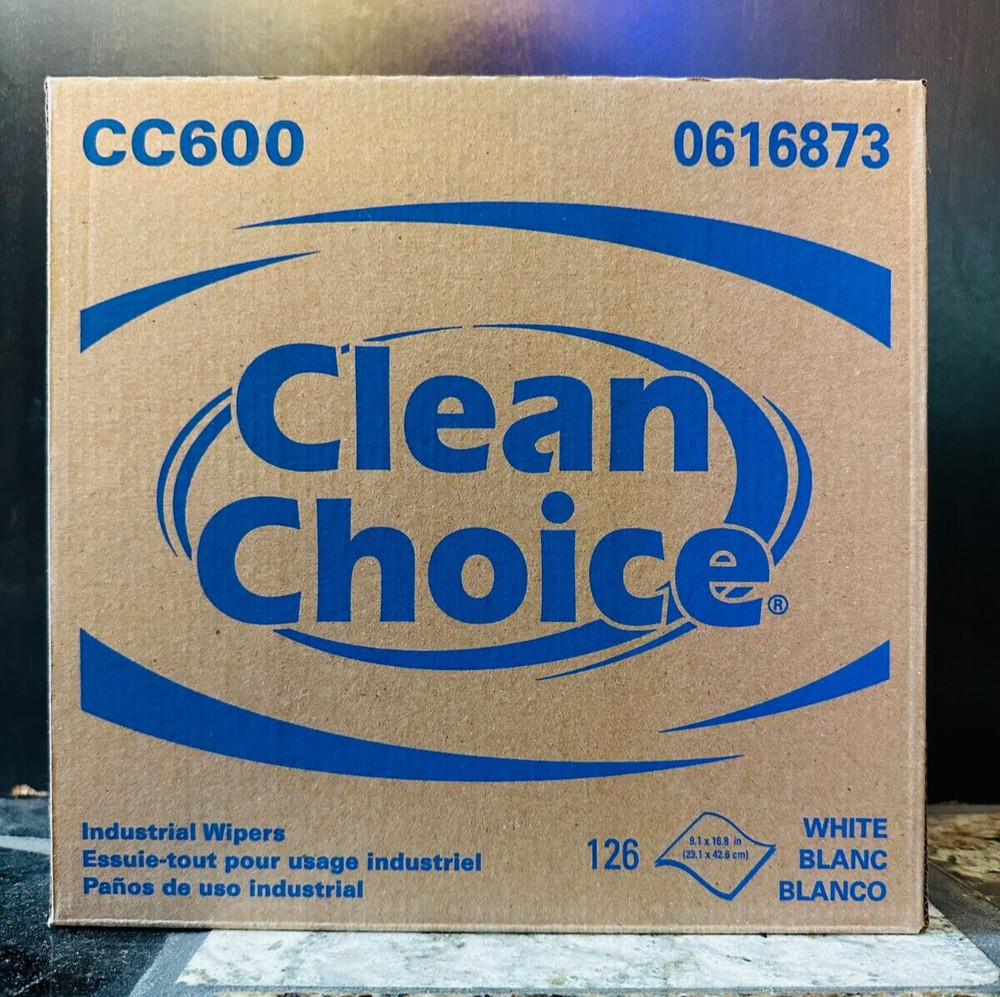 Clean Choice Industrial Wipers Janitorial Wipes White 126 CC600 – Lots of 2