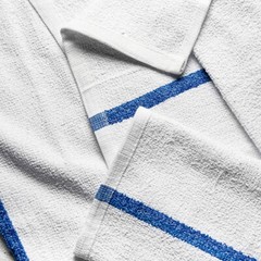 25 LB ASSORTED STRIPE BAR TOWELS WIPERS CLEANING CLOTHS LOW LINT HERRINGBONE