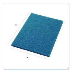 Americo Cleaner Pad, 14 x 20, Blue, 10/Carton