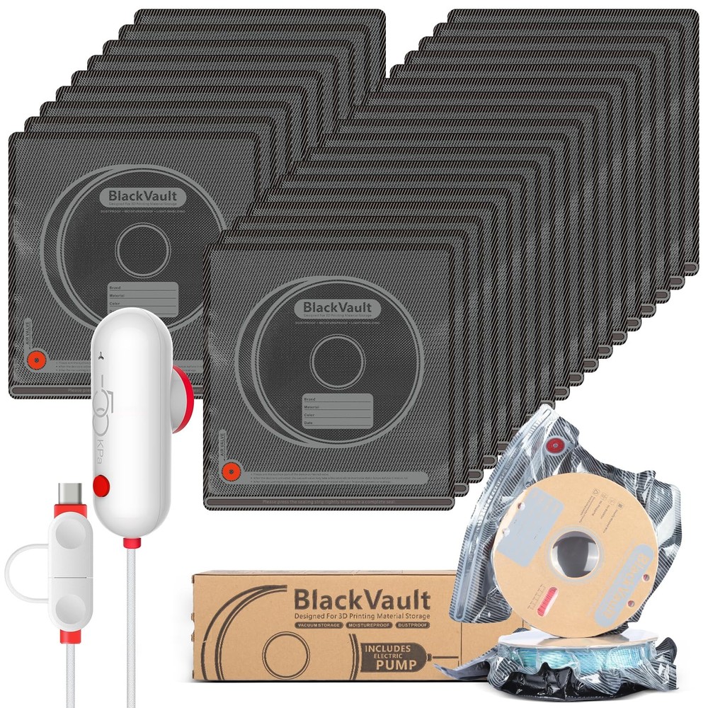 Vacbird 30pcs Filament Storage Bags Light-Proof Vacuum 30 bags + USB pump