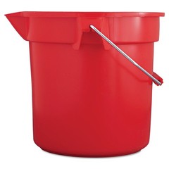 Rubbermaid Commercial 2614RED 12 in. 14 qt. BRUTE Round Utility Pail – Red New
