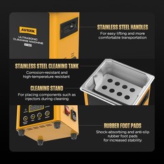 Ultrasonic Cleaning Machine Cleaner For Car Fuel Injector Jewelry W/ 1600ml Tank