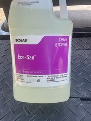 Ecolab Eco-San Commercial-Strength Sanitizer, 6113979…1 Gallon Bottle Exp 2021