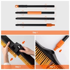 CLEANHOME 24″ Push Broom Heavy Duty In/Outdoor Commercial Broom Brush for Floor