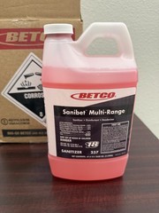 CASE of 4 Betco Simplicity Sanibet Multi-Range Sanitizer Disinfectant 67.6 oz