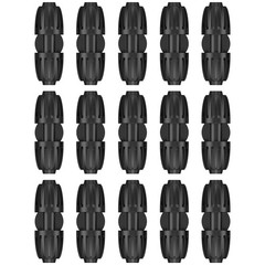 Pawfly 15 Pcs Drip Irrigation Fittings for 1/2 15pcs 1/2″ Nut Coupling, Black