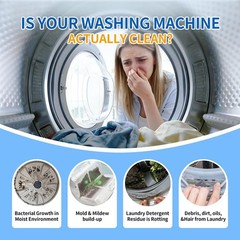 Luvoar Washing Machine Cleaner Tablets–24 Packs,Deep Cleaning Tablets For Pro