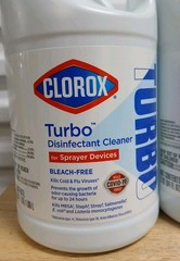 Clorox Turbo Disinfectant Cleaner for Sprayer Devices, Bleach-Free, 6/BOTTLES