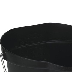 Vikan 56869 3 1/4 Gal Round Bucket, 12-3/4 In H, 12 4/5 In Dia, Black,