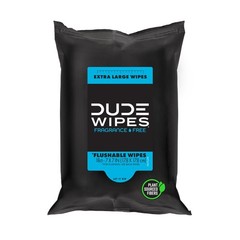 DUDE Wipes Unscented Travel – 1 pack (18 18 Count (Pack of 1), White