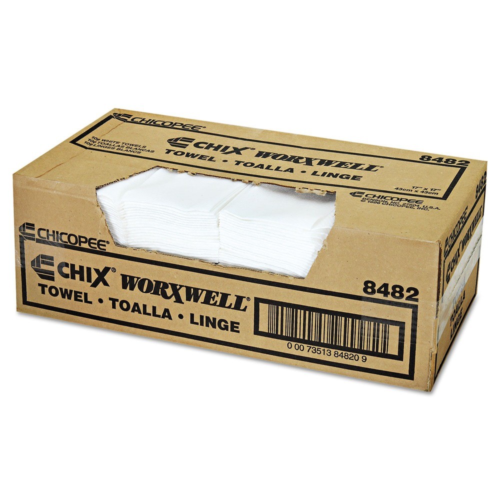 Chicopee 8482 Durawipe Shop 17″ x 17″ Z-Fold Towels – White (100/CT) New