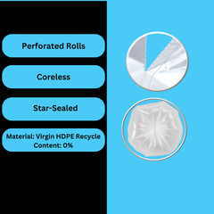 Trash Can Liner Bags 12-16 Gal 500 Bags, 24″ x 33″ HDPE Natural 0.31 Mil
