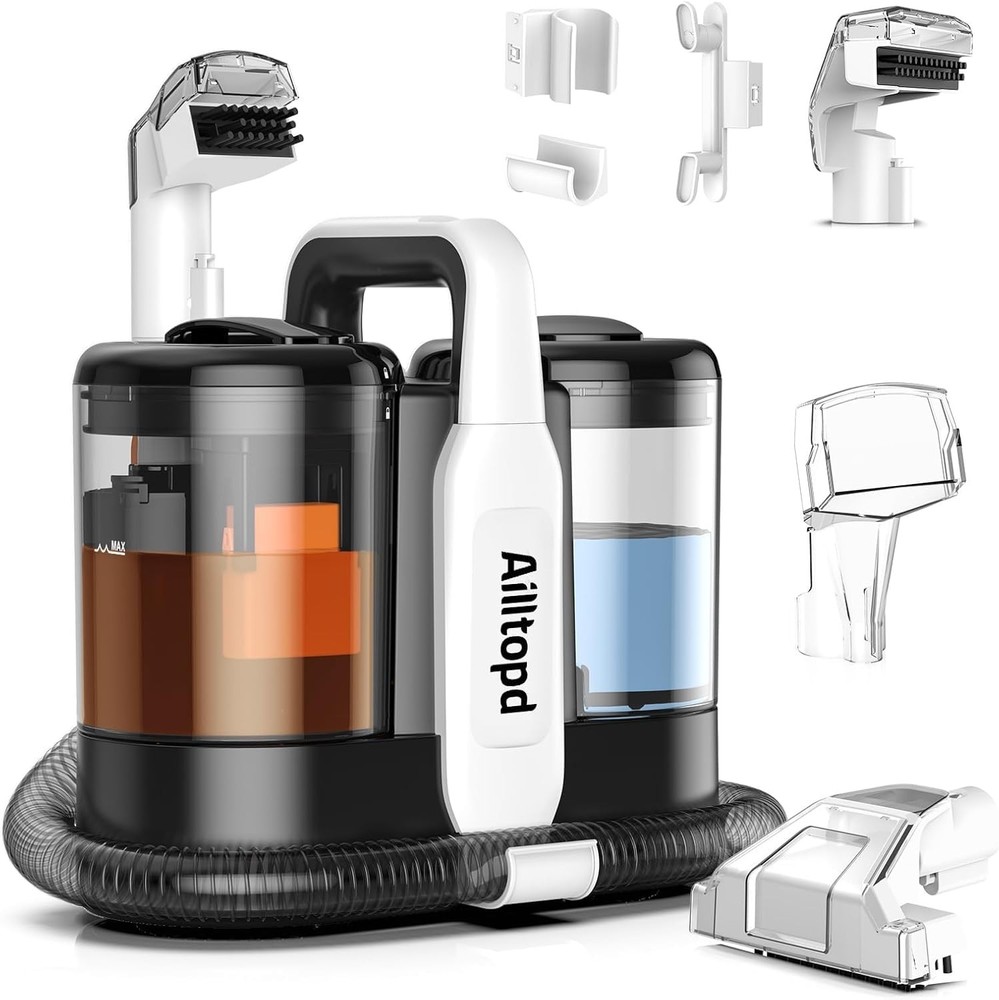 Ailltopd Carpet Cleaner, Deep Cleaning with 12.83*6.81*12.04, Chalk White