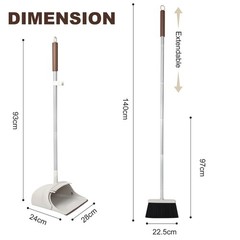 Jekayla 54 Long Handled Broom And Dustpan Set – Perfect Dust Pan And Brush