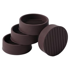 1.5×1.5 Round Rubber Furniture Caster Cups, Anti-Sliding 4 Pcs Brown, Brown