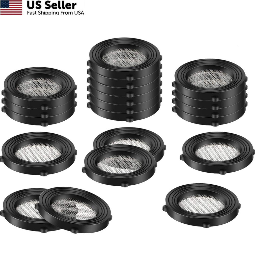 Tatuo 35 Pack Garden Hose Washers Rubber Seals, Self Locking Black