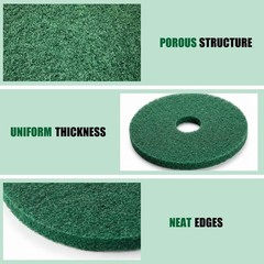12-Inch Cleaning Orbiter Pads for Hard Floor Machines, Wet Scrubbing & Stripping