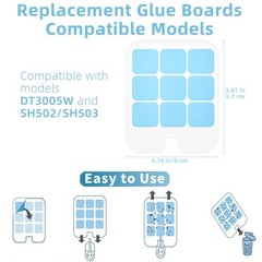 20 Pack Refill Glue Cards Compatible with Safer Home Fly Trap 20pack