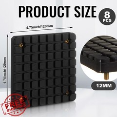 Nuanchu 8pk 4-3/4″ Square Rubber Auto Lift Spacer Pads