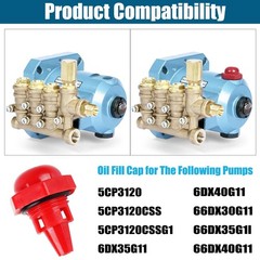Pressure Washer Oil Pump Cap with O-Ring – Replacement Parts for 4HP, 5DX, 6DX P