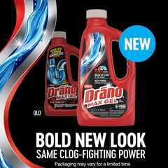 Drano Max Gel Drain Clog Remover & Cleaner, Fast-Acting 32 Fl Oz (Pack of 1)