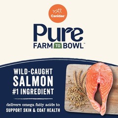 Canidae Pure Farm To Bowl Wild-Caught Salmon Barley Adult Dry Dog Food 22Lb