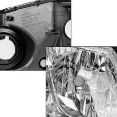 Halogen Headlight Chrome Housing LH RH 2012-2015 Honda Civic 33150TR0A01