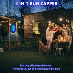 Luojibie Bug Zapper Outdoor Mosquito Zapper Led Light Fly Zapper Outdoor Indoor