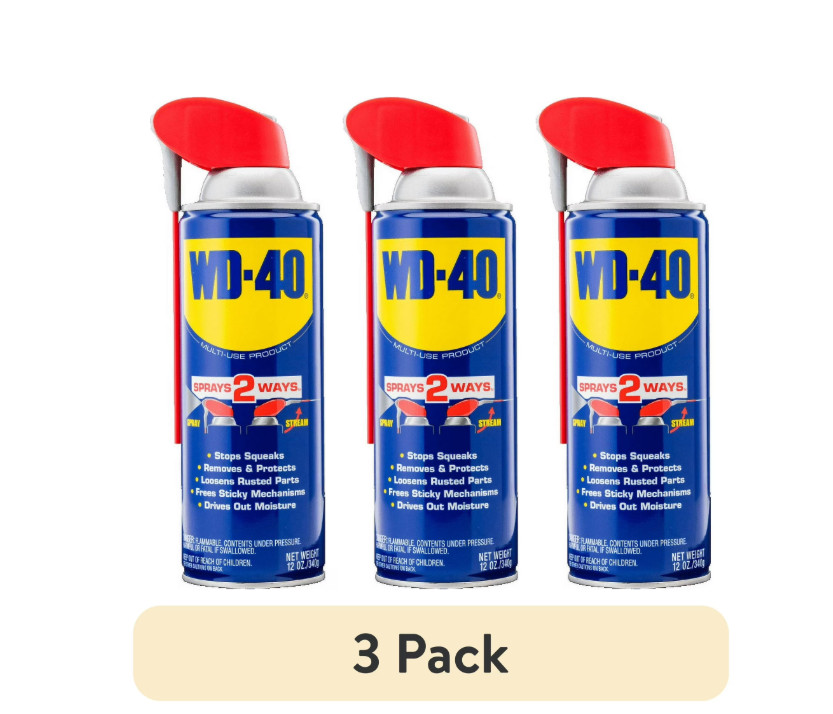 New Multi Purpose Original WD-40 Formula Lubricant Spray 3-PACK w/. Smart Straw