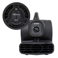 Mini 600 CFM Air Mover, Carpet Dryer, Floor Fan, Blower for Water Damage, Black