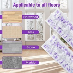 24 Pack Power Mop Refills Pads for Swiffer 15.25 inches, 24 Count Purple
