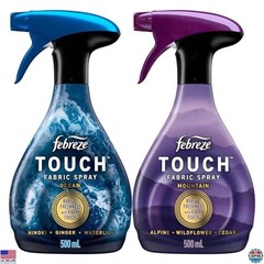 Touch Fabric Spray Ocean & Mountain Scent, 16.9 oz, Set of 2 Bottles, Freshener