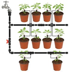 FoxRose 12 Pack 1/2 Inch Drip Irrigation 1/2″ Nut Coupling-12P, Black