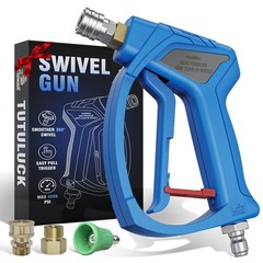 TUTULUCK® Pressure Washer Short Gun with 3/8″ Swivel, Power Small, Blue