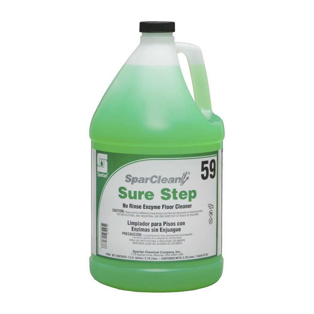 Case of 4 Gallons Spartan SparClean Sure Step 59 Floor Cleaner
