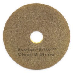 Scotch-Brite 9541 Clean and Shine 20″ Diameter Pad – Brown/Yellow (5/Carton) New