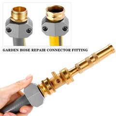 Garden Hose Repair Kits, 3 Sets Aluminum Alloy Water Connector, 3 Set