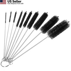 CiaraQ Bottle Cleaning Brushes, 8 Inch Nylon Tube 8.0 (10pcs), Black