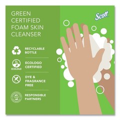 Scott 91565CT 1000 ml Green Certified Foam Skin Cleanser – Neutral (6/CT) New