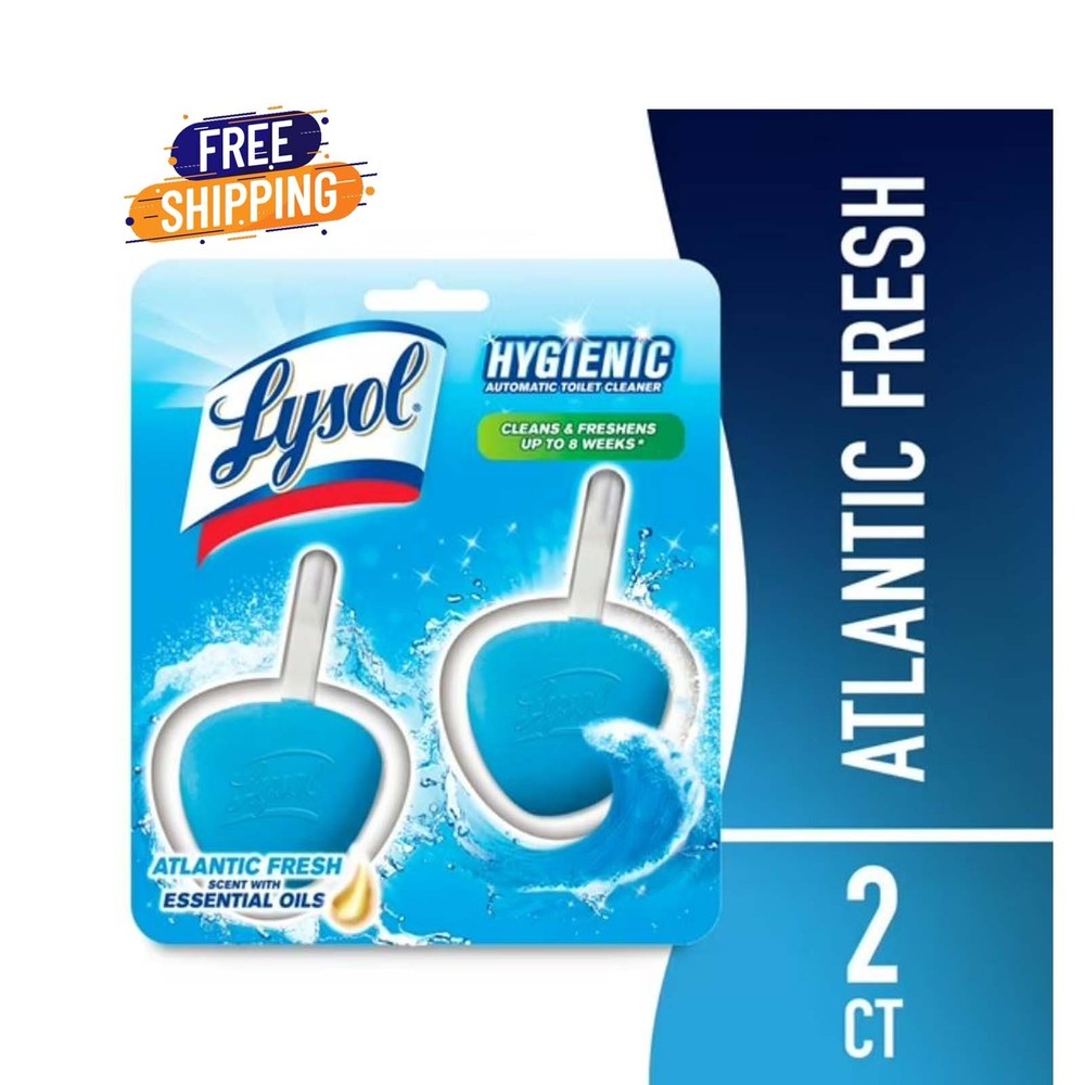LYSOL Brand Hygienic Automatic Toilet Bowl Cleaner, Atlantic Fresh, Free Ship