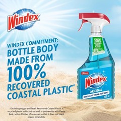Windex Glass and Window Cleaner Spray Bottle, Packaging Designed to Prevent Leak