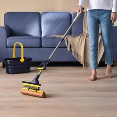 Yocada Sponge Mop Home Commercial Use Tile Floor Size One, Yellow and Grey